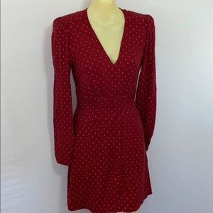 REFORMATION DOTTED BUTTON DOWN MINI DRESS EUC SZ 6